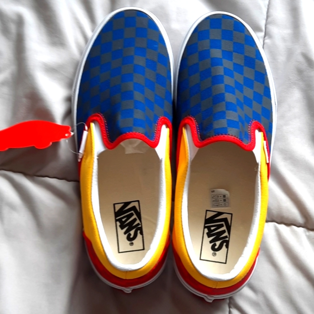 New Vans Slip-On Checkerboard Skate Shoes.